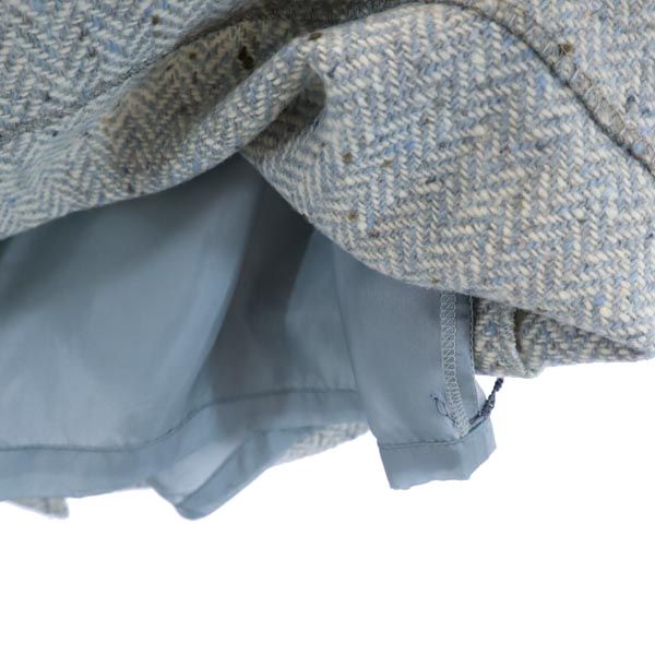 MAX MARA マックスマーラ イタリア製 ウール ミニ丈 スカート 40 水色系 レディース