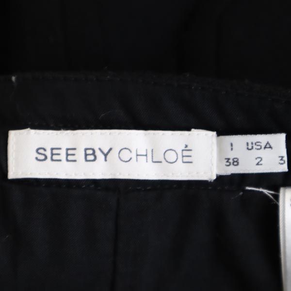 SEE BY CHLOE シーバイクロエ ウールブレンド ミニスカート 38 ブラック レディース