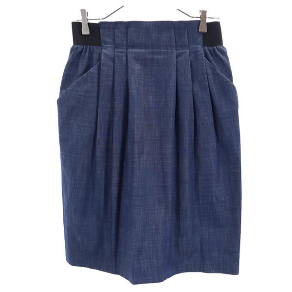 EPOCA エポカ 日本製 三陽商会 ミディ丈 タイトスカート 44T インディゴ レディース