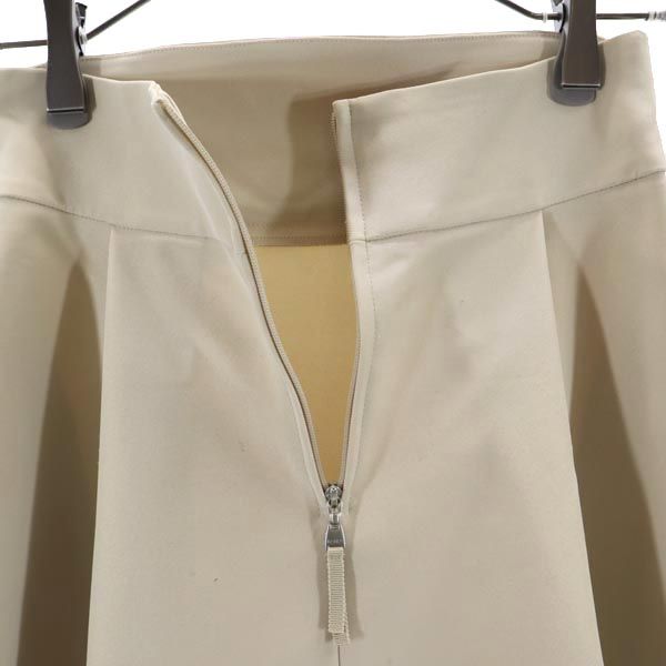 FOXEY フォクシー ミディ丈 スカート 38 ベージュ タック入 レディース