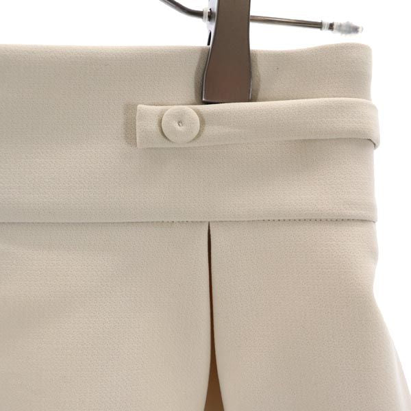 フォクシー ミニ丈 スカート 38 ベージュ FOXEY タック入 レディース