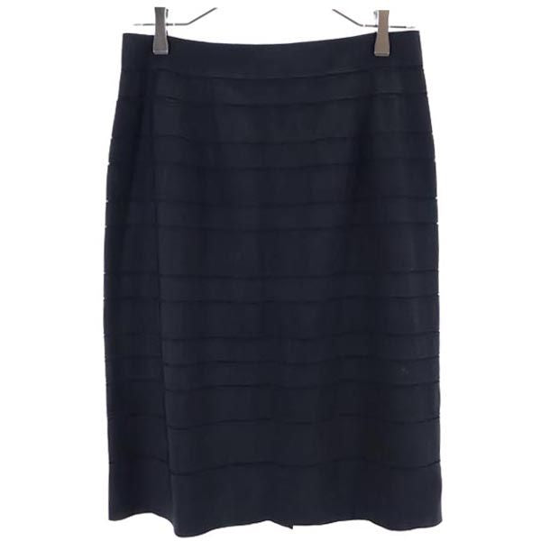 LANVIN ランバン ミニ丈 デザイン スカート 40 ブラック レディース