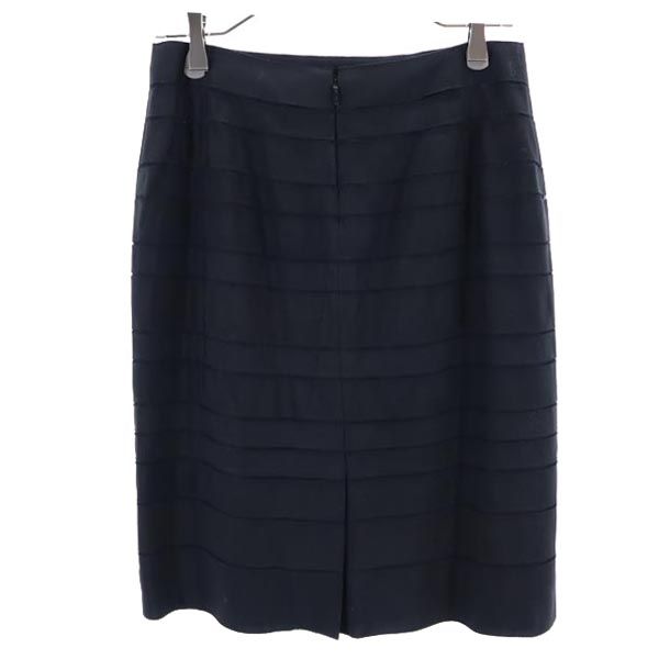 LANVIN ランバン ミニ丈 デザイン スカート 40 ブラック レディース