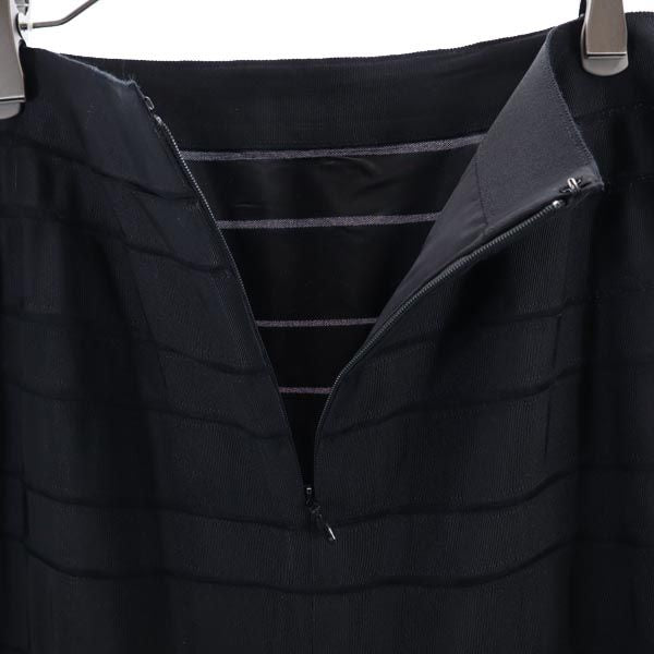 LANVIN ランバン ミニ丈 デザイン スカート 40 ブラック レディース