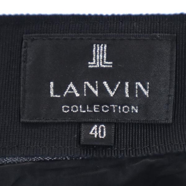 LANVIN ランバン ミニ丈 デザイン スカート 40 ブラック レディース