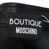 未使用 ブティックモスキーノ ミディ丈 フェイクレザー スカート I 38 青系 BOUTIQUE MOSCHINO 切替 レディース