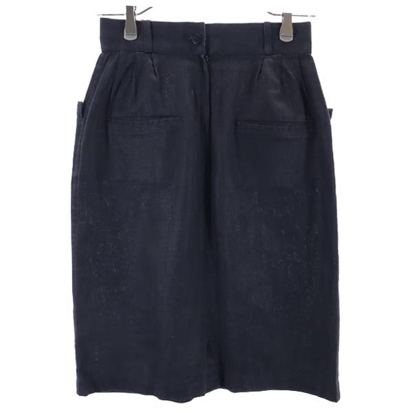 Christian Dior SPORTS クリスチャンディオール スポーツ リネンブレンド ミディ丈 スカート M 黒 レディース