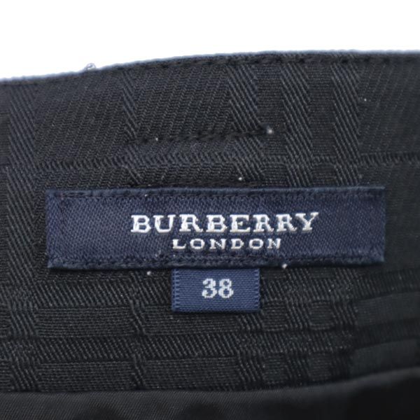 BURBERRY バーバリー 三陽商会 チェック柄 ミニ丈 スカート 38 黒 レディース