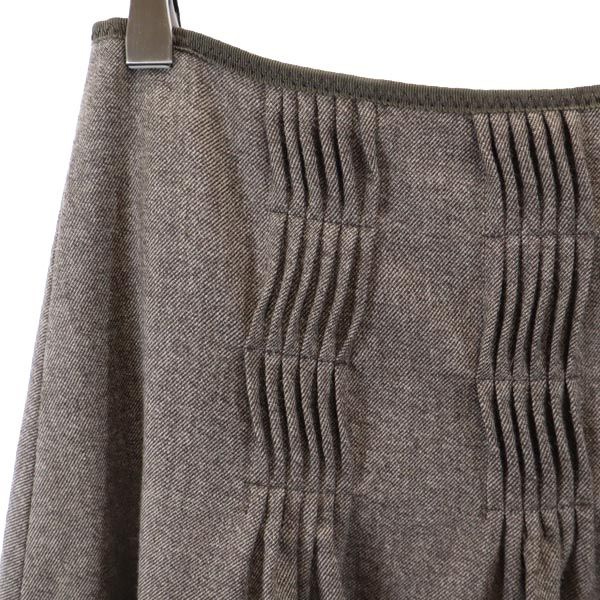 BURBERRY BLUE LABEL バーバリーブルーレーベル 三陽商会 アンゴラ ウールブレンド ミニ丈 スカート 38 茶系 レディース