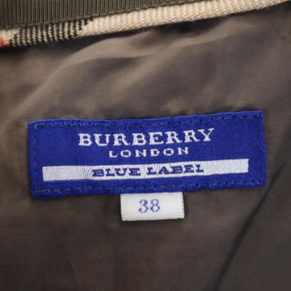 BURBERRY BLUE LABEL バーバリーブルーレーベル 三陽商会 アンゴラ ウールブレンド ミニ丈 スカート 38 茶系 レディース