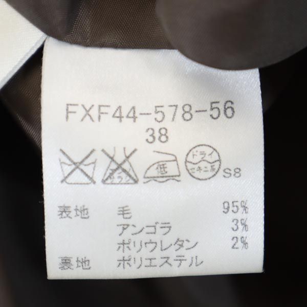 BURBERRY BLUE LABEL バーバリーブルーレーベル 三陽商会 アンゴラ ウールブレンド ミニ丈 スカート 38 茶系 レディース