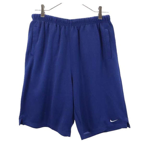 NIKE ナイキ 90s 00s 白タグ オールド ワンポイント刺繍 スウェットショートパンツ M 紺 メンズ