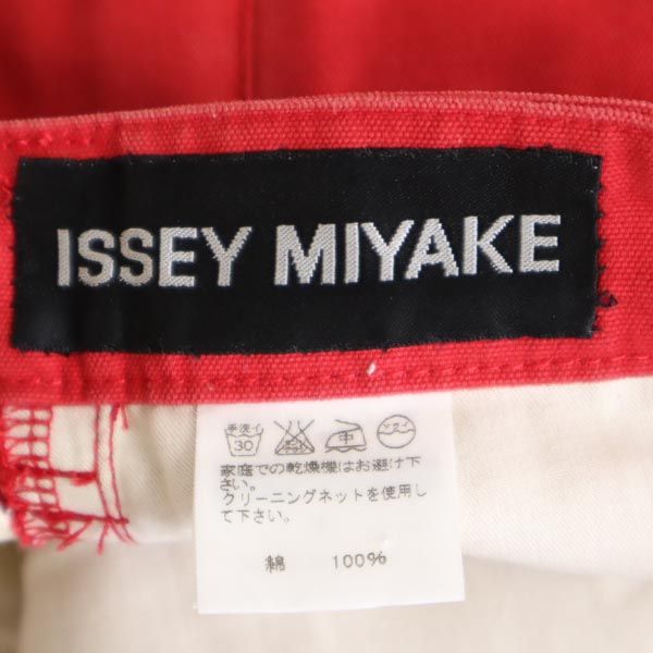 ISSEY MIYAKE イッセイミヤケ 日本製 コットン ショートパンツ 2 赤 メンズ