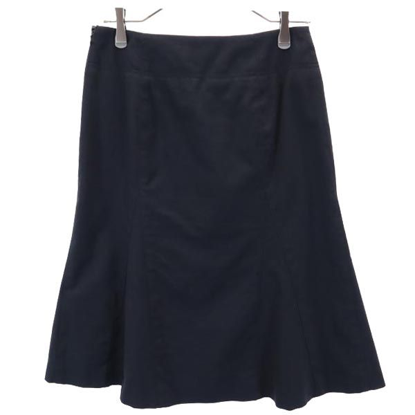 BURBERRY バーバリー 三陽商会 ミディ丈 フレアスカート 38 黒 レディース