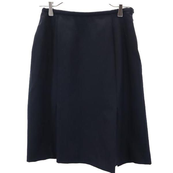 Aquascutum アクアスキュータム 日本製 ミニ丈 スカート 黒 レディース