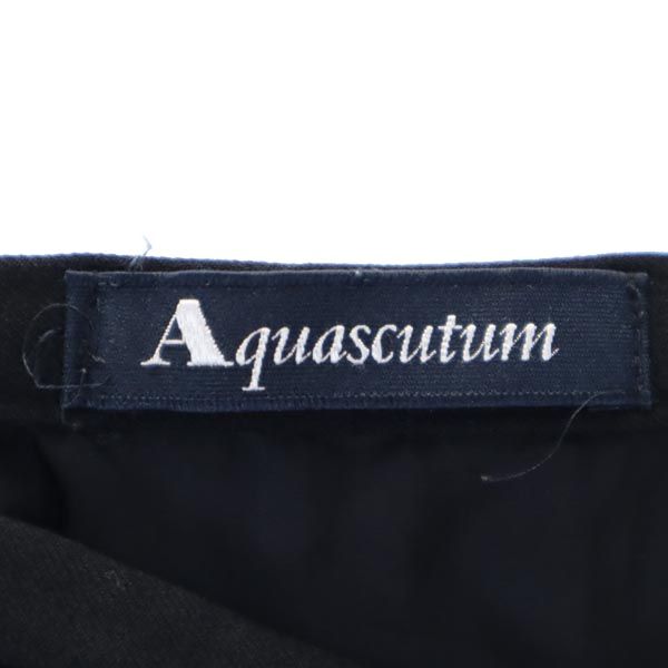 Aquascutum アクアスキュータム 日本製 ミニ丈 スカート 黒 レディース