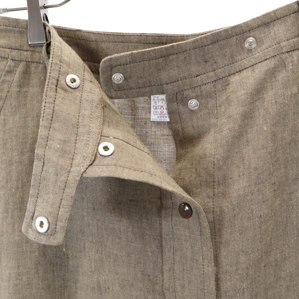 MAX&CO マックスアンドコー イタリア製 リネン ミニ丈 スカート 38 ブラウン系 レディース