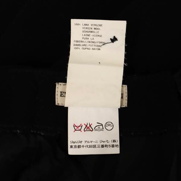 Emporio Armani エンポリオアルマーニ ミディ丈 スカート 38 ブラック バックジップ レディース