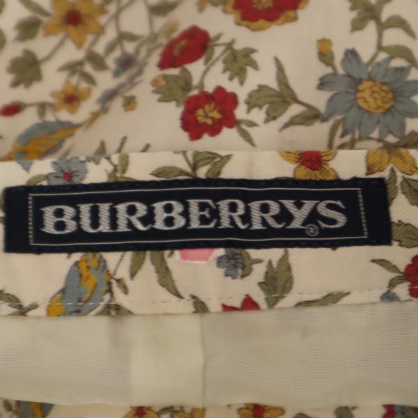 Burberrys バーバリーズ 90s 花柄 ミモレ丈 フレアスカート 11AR ベージュ系 レディース
