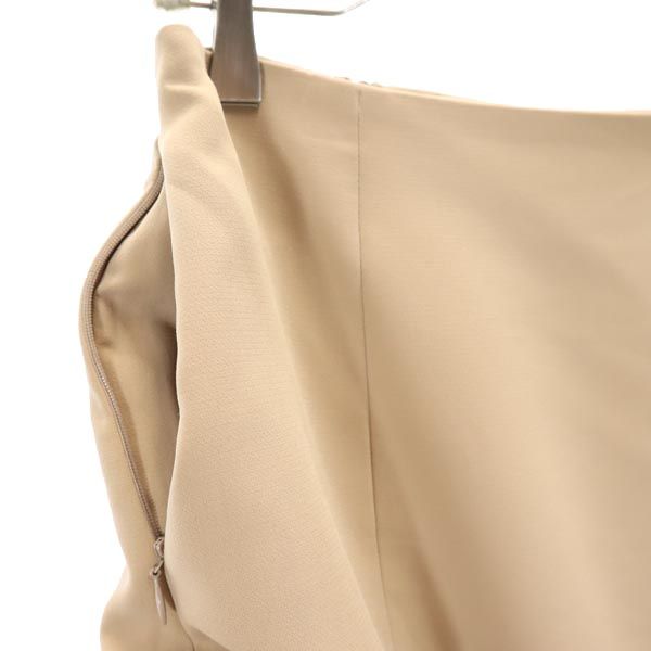 FOXEY NEW YORK フォクシーニューヨーク 日本製 ミニ丈 裾フリル スカート 40 ブラウン系 バックジップ レディース