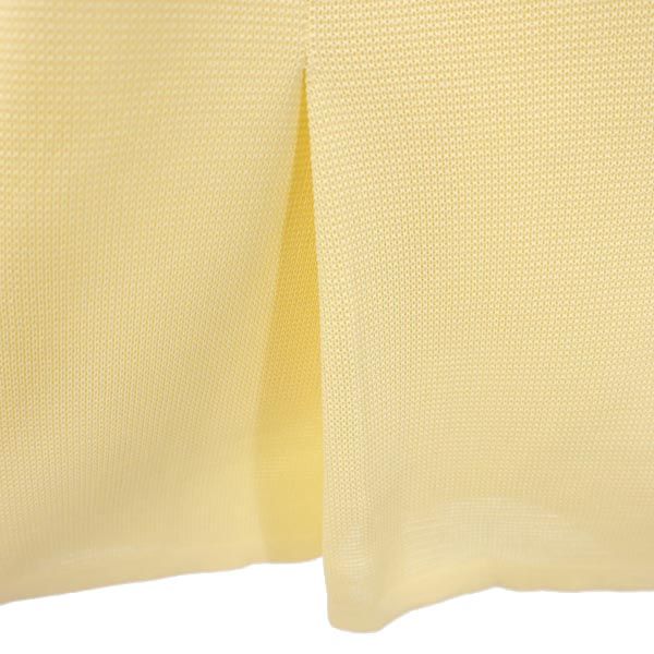 YVES SAINT LAURENT イヴサンローラン レーヨン ミニ丈 ニット スカート 11 イエロー系 サイドジップ レディース