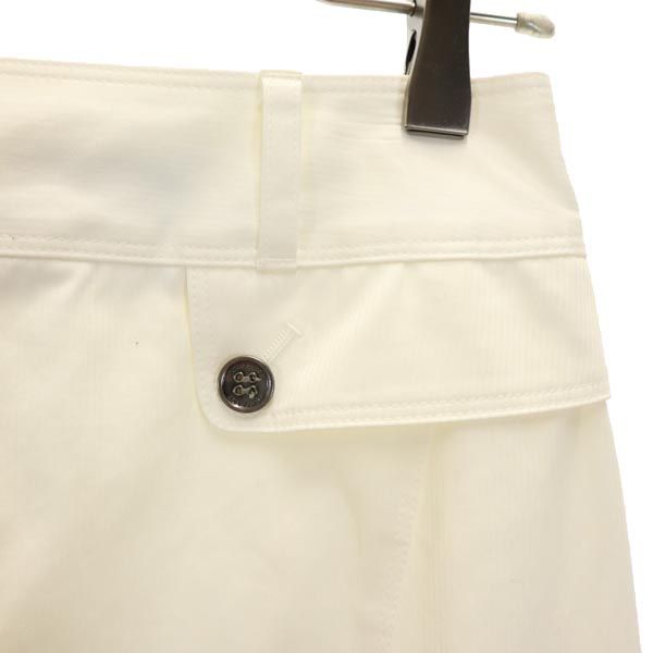 バーバリー 日本製 三陽商会 ミディ丈 台形 スカート 36 白 BURBERRY レディース