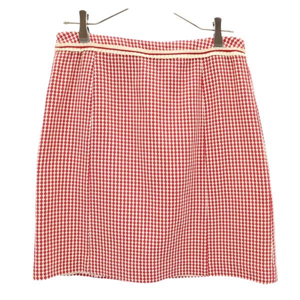 WEEKEND MaxMara ウィークエンドマックスマーラ 総柄 ミニ丈 台形 スカート 42 赤系 レディース