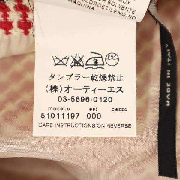 WEEKEND MaxMara ウィークエンドマックスマーラ 総柄 ミニ丈 台形 スカート 42 赤系 レディース