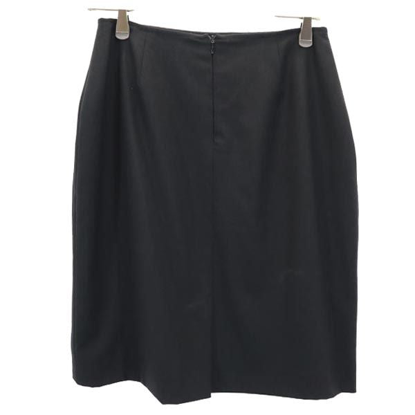 MAX&CO マックスアンドコー ウールブレンド ミニ丈 台形 スカート 42 黒 レディース