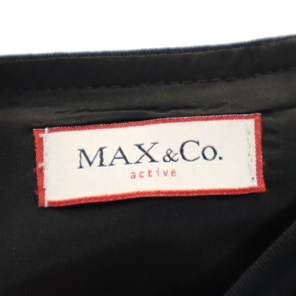 MAX&CO マックスアンドコー ウールブレンド ミニ丈 台形 スカート 42 黒 レディース