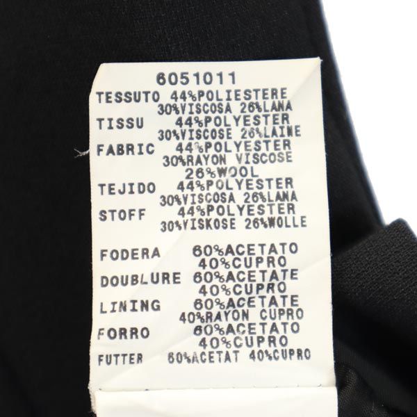 MAX&CO マックスアンドコー ウールブレンド ミニ丈 台形 スカート 42 黒 レディース