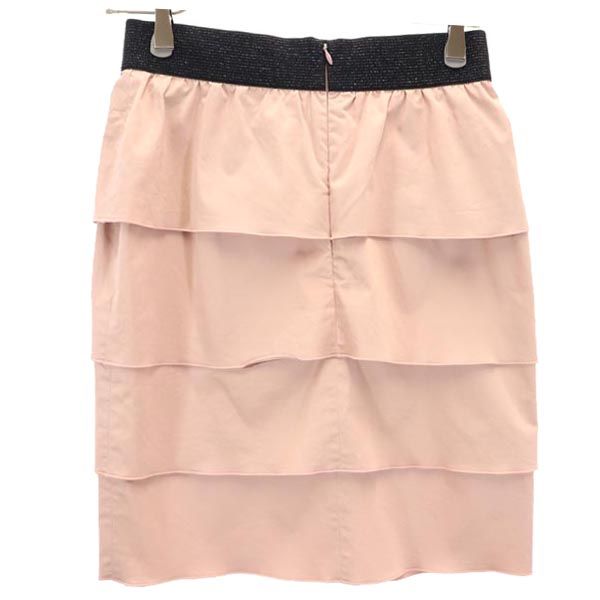 NARACAMICIE ナラカミーチェ ミニ丈 段々 フリルスカート 2 ピンク系 バックジップ レディース