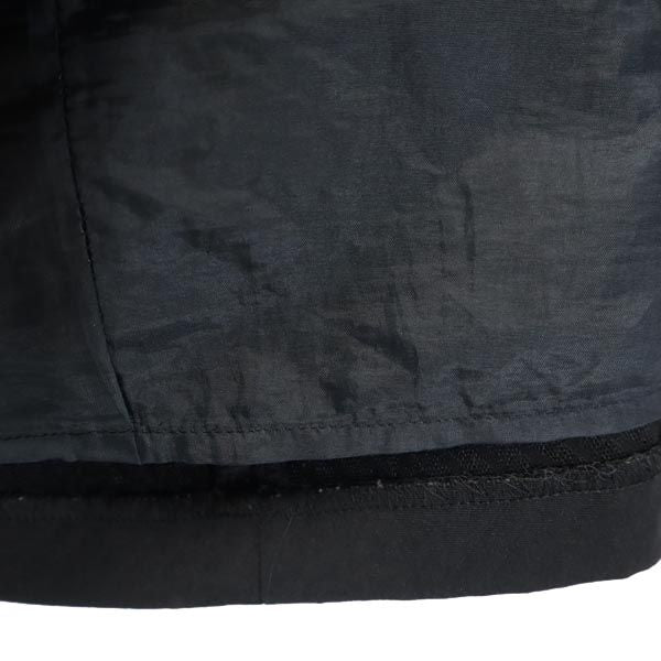 BURBERRY BLUE LABEL バーバリーブルーレーベル 日本製 三陽商会 ミニ丈 ギャザースカート 36 ブラック系 バックジップ レディース