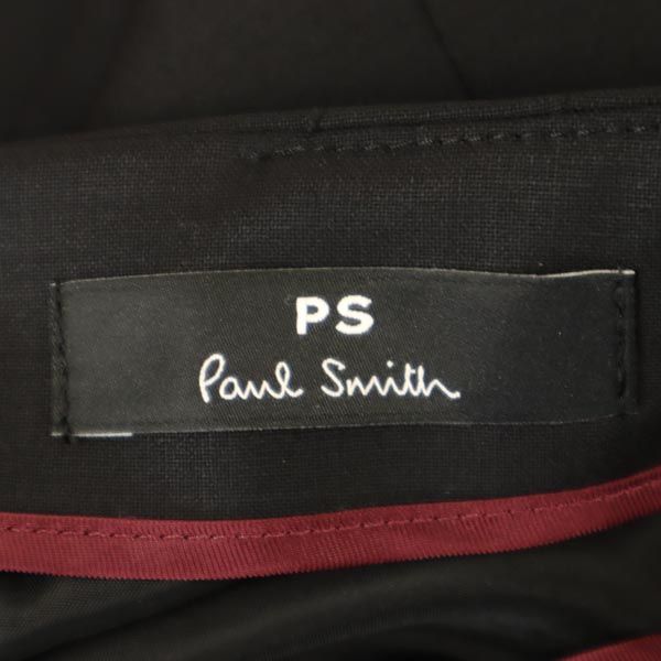 未使用 ピーエスポールスミス 日本製 ウールブレンド ミディ丈 スカート 46L ブラック系 PS Paul Smith バックジップ レディース