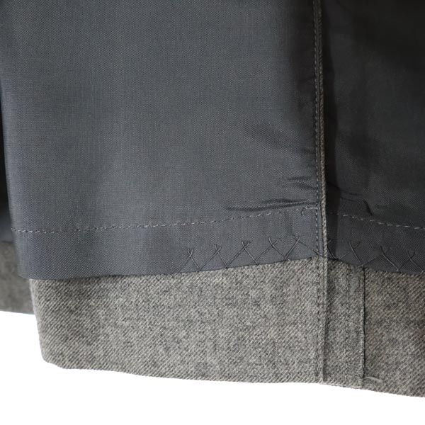 YVES SAINT LAURENT イヴサンローラン 日本製 ウール ミディ丈 スカート 36 グレー レディース