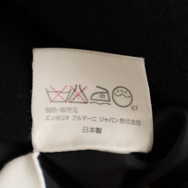 Emporio Armani エンポリオアルマーニ 日本製 ウールブレンド ミニスカート 38 黒 レディース