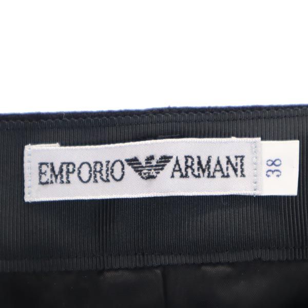 Emporio Armani エンポリオアルマーニ 日本製 ウールブレンド ミニスカート 38 黒 レディース