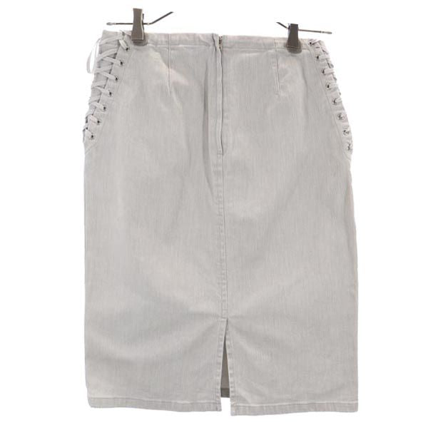 EPOCA エポカ ミディ丈 レースアップ デニムスカート 38 グレー レディース