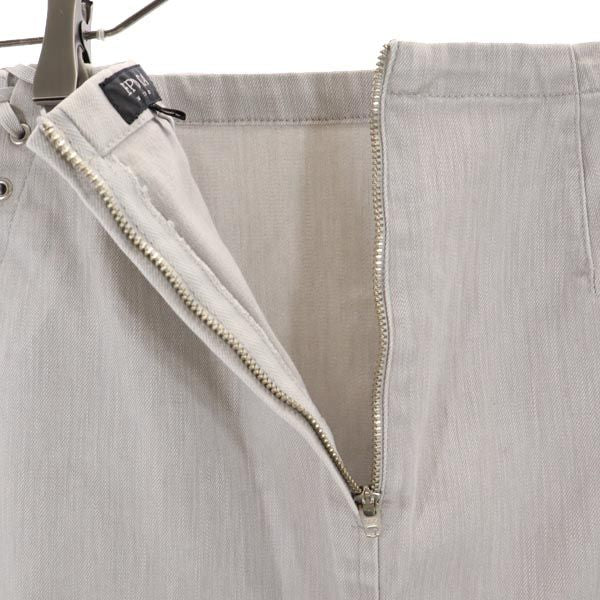 EPOCA エポカ ミディ丈 レースアップ デニムスカート 38 グレー レディース