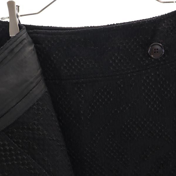 MAX&CO マックスアンドコー ウールブレンド ミニ丈 ラップスカート 42 黒 レディース