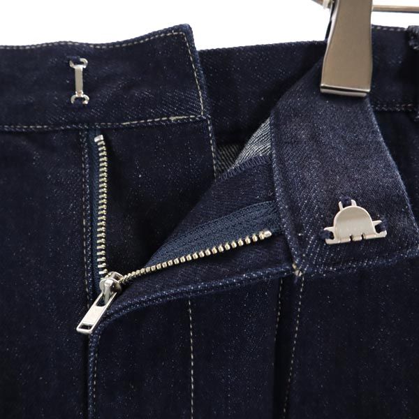 furfur ファーファー ロング丈 デニムスカート F デニム地×黒 切替 レディース