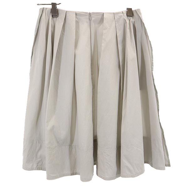 エンポリオアルマーニ ミニ丈 プリーツスカート 38 グレー系 Emporio Armani バックジップ レディース