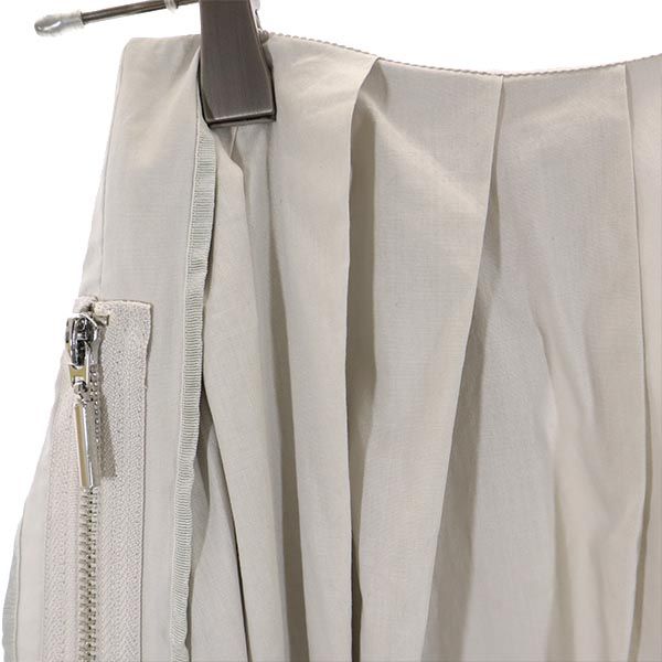 エンポリオアルマーニ ミニ丈 プリーツスカート 38 グレー系 Emporio Armani バックジップ レディース