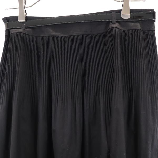 BURBERRY バーバリー 日本製 三陽商会 ミニ丈 ギャザースカート 40 ブラック系 レディース