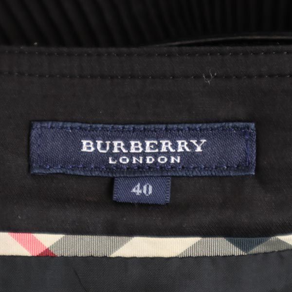 BURBERRY バーバリー 日本製 三陽商会 ミニ丈 ギャザースカート 40 ブラック系 レディース