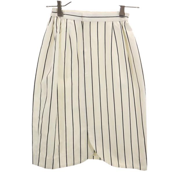 MAX MARA マックスマーラ ストライプ柄 ミニ丈 タイトスカート 9AR 白×黒 レディース