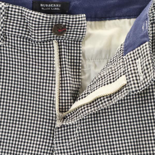 BURBERRY BLACK LABEL バーバリーブラックレーベル 三陽商会 チェック柄 ショートパンツ 79 黒×白 メンズ