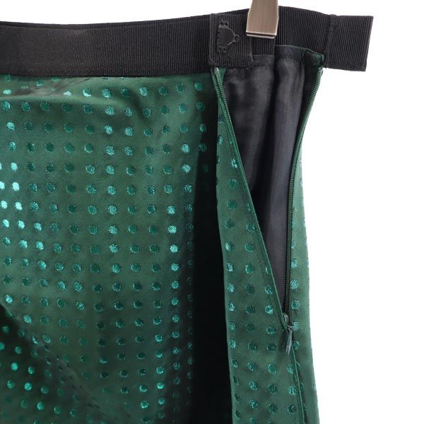 MARC JACOBS マークジェイコブス USA製 ドット ミニ丈 デザイン スカート 0 グリーン系 レディース