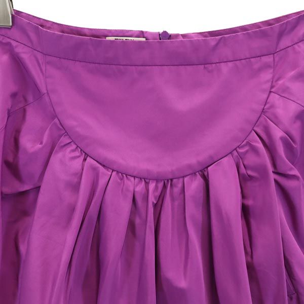 MIUMIU ミュウミュウ イタリア製 ミニ丈 フレアスカート 38 パープル レディース