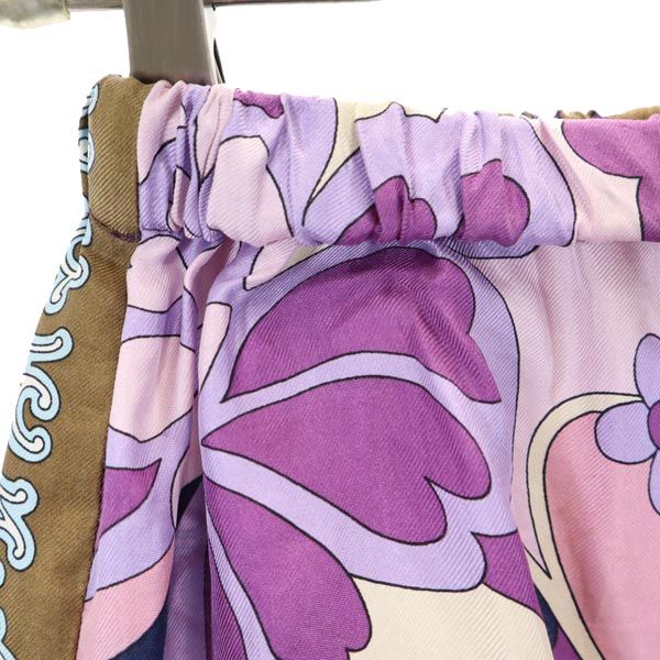 SPORTMAX スポーツマックス イタリア製 総柄 ミニ丈 シルク スカート M レディース